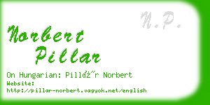 norbert pillar business card